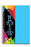 7+3+1 Ayraçlı Defter 11 Konulu 225 Yaprak 1 Adet 7 Kareli 3 Çizgili 1 Çizgisiz Spralli Plastik Kapak Seperatörlü