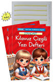 Yeni Müfradat Güzel Yazı Defteri Orta Boy 16.5x24  24 Yaprak 3 Adet Standart Kılavuz Çizgili Yazı Defteri Satır Aralıklarına Uygun