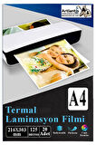 Laminasyon Filmi Parlak A4 20 li 1 Paket 125 Mikron Laminasyon Kaplama Pvc Kaplama Poşeti 20 Adet