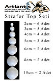 Strofor Köpük Top 2cm 3cm 4cm 5cm 6cm 8cm 10cm 24 Adet Yuvarlak Strafor Top Küre Okul Deney Köpük Toplar