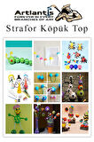 Strofor Köpük Top 2cm 3cm 4cm 5cm 6cm 8cm 10cm 24 Adet Yuvarlak Strafor Top Küre Okul Deney Köpük Toplar