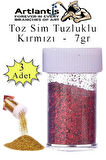 Kırmızı Toz Sim Tuzluklu 7 gr 3 Adet Renkli Toz Sim Epoksi Reçine Okul Etkinlik Dekarasyon Slime