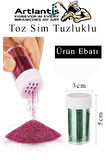 Pembe Toz Sim Tuzluklu 7 gr 3 Adet Renkli Toz Sim Epoksi Reçine Okul Etkinlik Dekarasyon Slime
