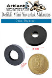Yuvarlak Delikli Mıknatıs Mini 250 Adet 15x3 mm Mini Mıknatıs Seramik Kömür Mıknatıs Nişan Düğün Sünnet Çok Amaçlı Süsleme Mıknatıs
