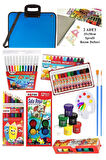 Öğrenci Boyama Seti 11 Parça 1 Paket 35x50 Resim Çantası Resim Defter Fatih Sulu Boya Kuru Boya Pastel Boya Keçeli Kalem