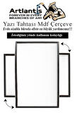 Duvara Monte Beyaz Yazı Tahtası 30x45 cm MDF 1 Adet Laminant Yazı Tahtası Mdf Çerçeveli Askılı Okul Ofis Büro