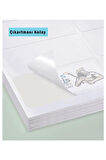 A4 Hazır Etiket 105x148.5 mm 10 Sayfa 1 Paket 4 lü Kendinden Yapışkanlı Fotokopi Lazer İnkjet Kağıdı Yazıcılar İçin Uyumlu