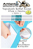 Yapışkanlı Şeffaf Asetat 2 Adet 45cm x 2 metre Djfix Kendinden Yapışkanlı Şeffaf Rulo Asetat Transparan Soğuk Laminasyon