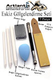 Eskiz Gölgelendirme Seti 7 Parça 1 Paket Kalem Zımparası Kalem Uzatma Aparatı Pastel Dağıtıcı Karakalem