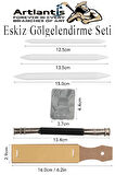 Eskiz Gölgelendirme Seti 7 Parça 1 Paket Kalem Zımparası Kalem Uzatma Aparatı Pastel Dağıtıcı Karakalem