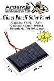 Güneş Paneli Solar Panel 7x10 cm 5.5 volt 100 mA 3 Adet Güneş Enerjisi Okul Sınıf Deney Çalışmaları 70x100mm