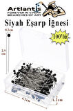 Eşarp İğnesi Siyah 100 lü 1 Paket Türban İğnesi Başörtüsü Toplu İğne Şal Düğün Nikah Nişan Kına Sünnet Takı İğnesi