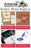 Sarı Raptiye 100 Adet 1 Paket Renkli Pvc Kaplı Başlıklı Raptiye Plastik Yuvarlak Düğmeli Raptiye Pano Okul Ofis Büro