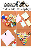 Sarı Raptiye 100 Adet 1 Paket Renkli Pvc Kaplı Başlıklı Raptiye Plastik Yuvarlak Düğmeli Raptiye Pano Okul Ofis Büro