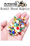 Sarı Raptiye 100 Adet 1 Paket Renkli Pvc Kaplı Başlıklı Raptiye Plastik Yuvarlak Düğmeli Raptiye Pano Okul Ofis Büro