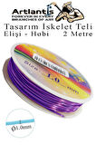 Renkli Tel Tasarım İskelet Teli 1.0mm 2 Metre 1 Adet Elişi Hobi El Sanatı Kararmaz Tel Makara Okul Deney Okul Sınıf