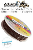 Renkli Tel Tasarım İskelet Teli 1.0mm 2 Metre 1 Adet Elişi Hobi El Sanatı Kararmaz Tel Makara Okul Deney Okul Sınıf