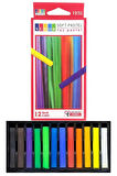 Toz Pastel Boya 12 Renk A3 Eskiz Defteri Pastel Dağıtma Kalemi 1 Paket Toz Soft Pastel Boya 12 li Yumuşak Pastel Gölgele