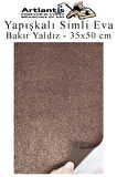 Yapışkanlı Simli Eva 35x50 cm 1 Adet Simli Yapışkanlı Eva Süngeri Okul Kreş Anasınıfı Elişi Etkinlikleri Hobi