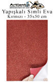 Yapışkanlı Simli Eva 35x50 cm 1 Adet Simli Yapışkanlı Eva Süngeri Okul Kreş Anasınıfı Elişi Etkinlikleri Hobi