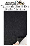 Yapışkanlı Simli Eva 35x50 cm 1 Adet Simli Yapışkanlı Eva Süngeri Okul Kreş Anasınıfı Elişi Etkinlikleri Hobi