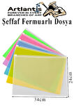 A4 Şeffaf Fermuarlı Dosya 5 Renk 1 Paket PvC Fermuarlı Evrak Dosyası 24x34cm Çıtçıtlı Belge Evrak Dosyası Ofis Büro Okul