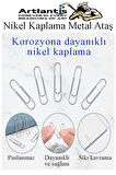 Büyük Metal Ataş No 5 50 mm 100 lü 1 Paket Nikel Kaplama Metal Ataç Dayanıklı Paslanmaz 45 Sayfa Kapasiteli Dev Ataş