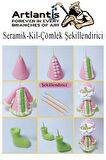 Seramik Kil Çömlek Şekillendirici 6 lı 1 Paket Seramik Modelaj Oyma Seti Heykel Hobi Tasarım Deri Oyma Çizim Kalemi