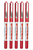 Kırmızı Pilot Kalem 5 Adet Uniball Eye Mikro 0.5 mm Roller Pilot Kalem Ub-150 Roller Uçlu Likit Mürekkepli Pilot Kalem