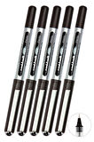 Siyah Pilot Kalem 5 Adet Uniball Eye Mikro 0.5 mm Roller Pilot Kalem Ub-150 Roller Uçlu Likit Mürekkepli Pilot Kalem