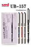 Kırmızı Pilot Kalem 3 Adet Uniball Eye Fine 0.7 mm Roller Pilot Kalem Ub-157 Roller Uçlu Likit Mürekkepli Pilot Kalem