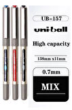 Siyah Pilot Kalem 5 Adet Uniball Eye Fine 0.7 mm Roller Pilot Kalem Ub-157 Roller Uçlu Likit Mürekkepli Pilot Kalem