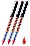 Kırmızı Pilot Kalem 3 Adet Uniball Eye Broad 1.0 mm Roller Pilot Kalem Ub-150-10 Roller Uçlu Likit Mürekkepli