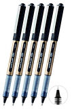 Siyah Pilot Kalem 5 Adet Uniball Eye Broad 1.0 mm Roller Pilot Kalem Ub-150-10 Roller Uçlu Likit Mürekkepli