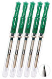 Yeşil İmza Kalemi 5 Adet Uniball Signo Broad 1.0 mm Roller Pilot Kalem Um-153 Roller Uçlu Likit Mürekkepli Pilot Kalem