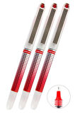 Kırmızı Pilot Kalem 3 Adet Uniball Eye Needle 0.7 mm İğne Uçlu Pilot Kalem Ub-187S İğne Uçlu Likit Mürekkep Pilot Kalem