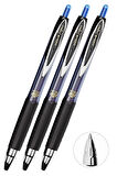 Mavi Pilot Kalem 3 Adet Uniball Signo Micro 207 0.5 mm Roller Uçlu Pilot Kalem Umn-207 İnci Uçlu Likit Mürekkepli Jel
