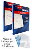 Poşet Dosya A4 Kristal 100 lü 2 Paket Noki 4830 Cr Kalın Poşet Dosya Föy Mavi Şeritli 90 Mikron Şeffaf Belge Arşivleme