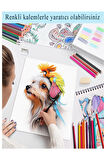 24 lü Kuru Boya Kalemi Plastik Kutulu 1 Paket 24 Renk Altıgen Tutum Silinebilir Kuruboya Tam Boy Renkli Kalem