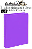 2 Halkalı Klasör 1 Adet A4 PVC Öğrenci ve Ofis Tipi Evrak Sunum Talebe Klasörü İç Cepli Otomatik Mekanizmalı Büro Okul
