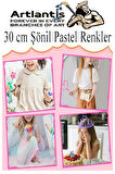 Şönil Pastel Renkler 30 cm 25 li 1 Paket Pastel Renkli Tüylü Tel Peluş Tel 30 cm Elişi Okul Projeleri Süsleme