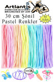 Pastel Renkli Şönil Ponpon Oynar Göz Seti 1 Pkt Karışık Pastel Renkler Tüylü Peluş Tel Ponpon Elişi Hobi Okulöncesi Kreş