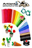 Şönil Pastel Metalik ve Ana Renkler 30 cm 300 lü 1 Paket Renkli Tüylü Tel Peluş Tel 30 cm Elişi Okul Projeleri Süsleme