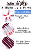 Bordo Silikon Uçlu Fırça Modelaj 5 li 1 Paket Kauçuk Polimer Kil Çömlek Seramik Şekillendirici Kalem Rötuş Kalem Set