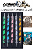 Alüminyum Kabartma Kalemi 5 li 1 Paket Aliminyum Folyo Kabartma Çift Uçlu Akrilik Saplı İzleme Noktalama Kalemi Gravür