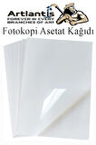 Asetat Kağıdı Pvc A3 100 Adet 100 Micron Fotokopi Asetatı Şeffaf A3 Kağıdı 29.7x42 Projektör Tepegöz