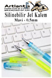Silinebilir Jel Kalem Mavi 0.5 mm 4 Adet Silinebilir Tükenmez Kalem Pilot Kalem Mürekkepli Kolay Silinebilir Kumaş Kalemi