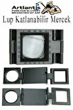 Lup Büyüteç Mercek 1.5x1.5 cm 1 Adet 10X Büyütmeli Plastik Katlamalı Lup Optik Mercek Tekstil Kumaş İplik Katlanabilir
