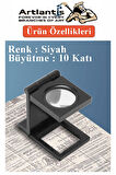 Lup Büyüteç Mercek 1.5x1.5 cm 1 Adet 10X Büyütmeli Plastik Katlamalı Lup Optik Mercek Tekstil Kumaş İplik Katlanabilir