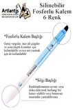 Silinebilir Fosforlu Kalem 6 Renk 1 Paket Mikro Silinebilir İşaretleme Kalemi Çift Başlı Pürüzsüz Yazma ve Silme